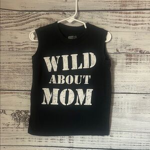 Kids Black Sleeveless tank - Wild About Mom size 3t